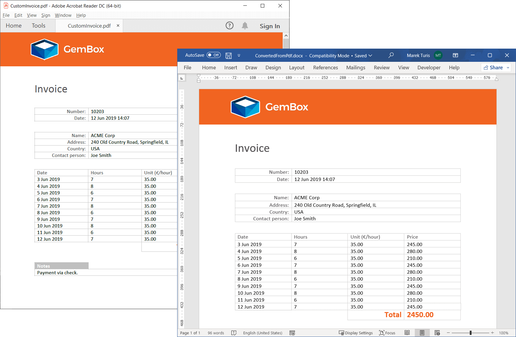Convert PDF to Word (DOCX) in C# and VB.NET