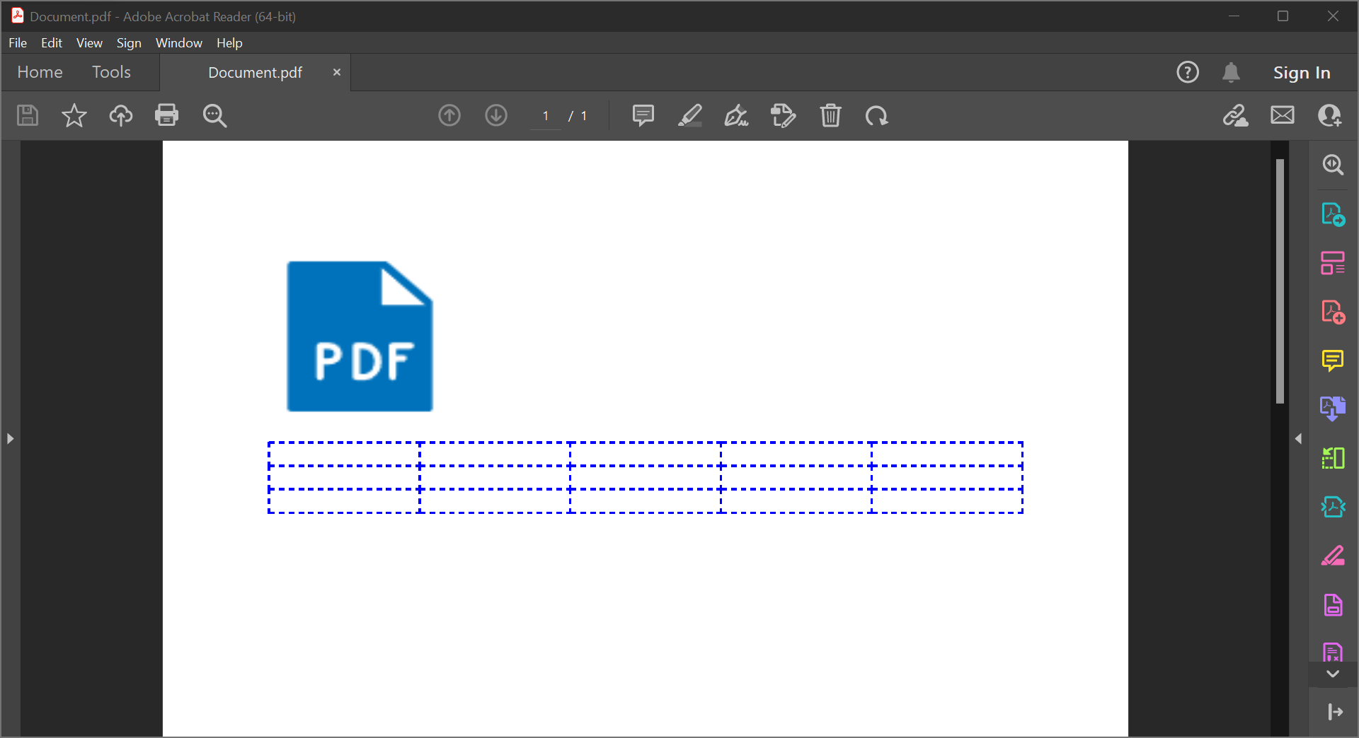 Screenshot of a table generated in a PDF file how to create a table in a PDF document in C# and VB.NET