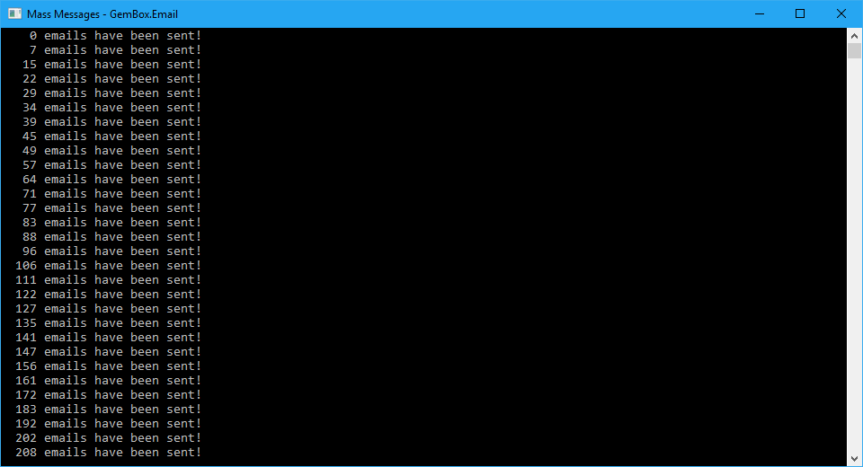 Sending builk email in C# and VB.NET