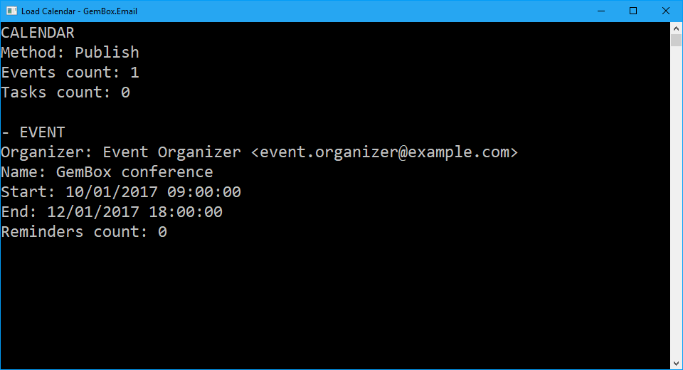 Load a Calendar in C# and VB.NET