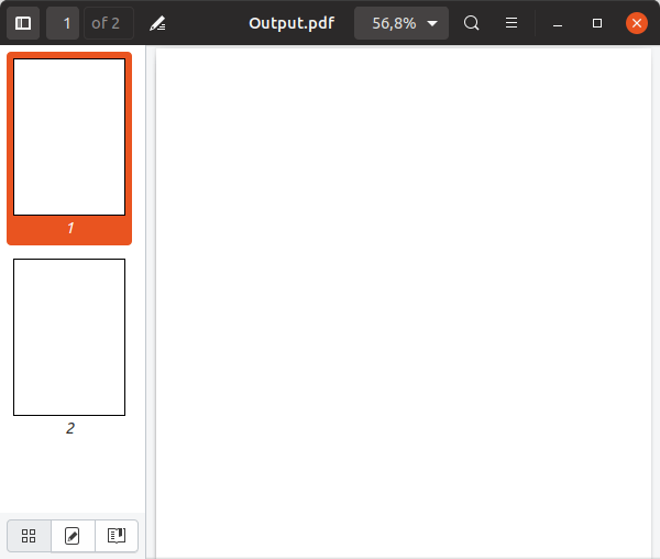 Screenshot of PDF file created with .NET Core on Linux Generated PDF document from .NET Core application running on Linux (Ubuntu)
