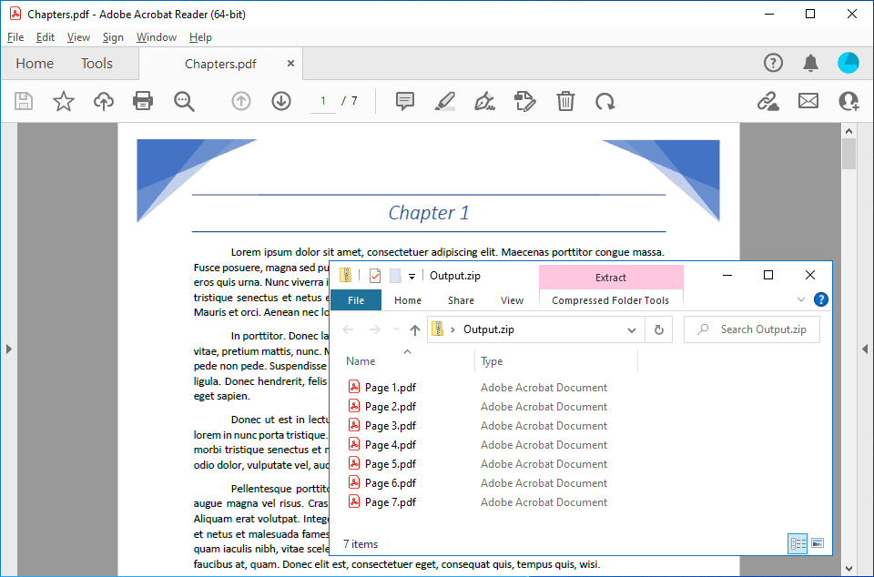 Split PDF files in C# and VB.NET