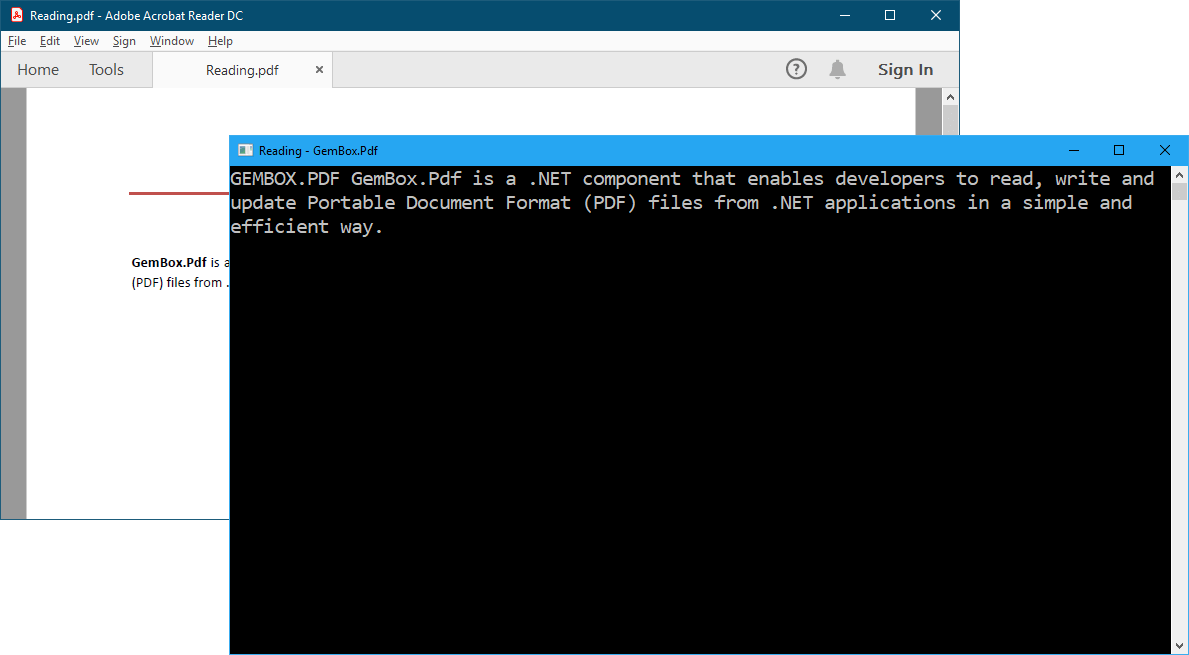 Read text from PDF files in C# and VB.NET
