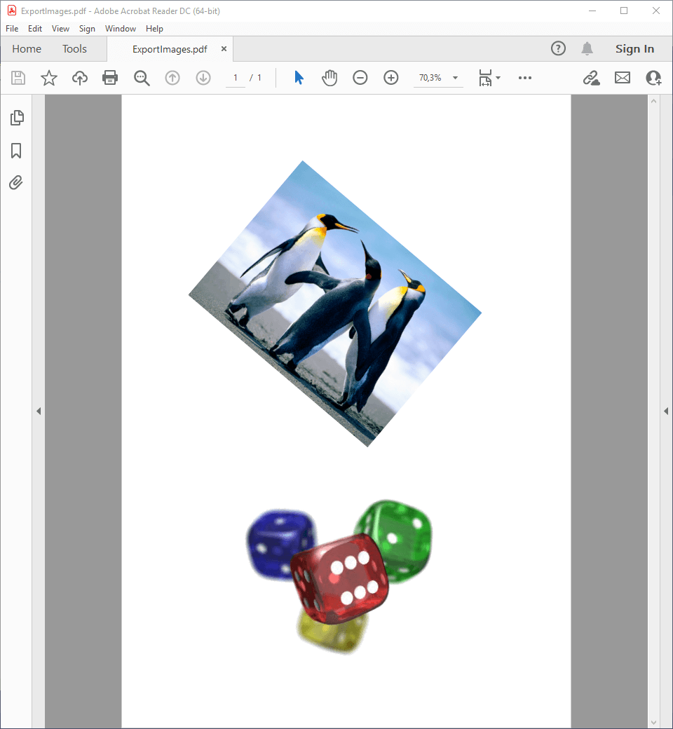 PDF file with images