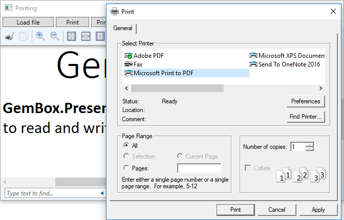 Screenshot of PowerPoint file printed with GemBox.Presentation PowerPoint file printed with GemBox.Presentation