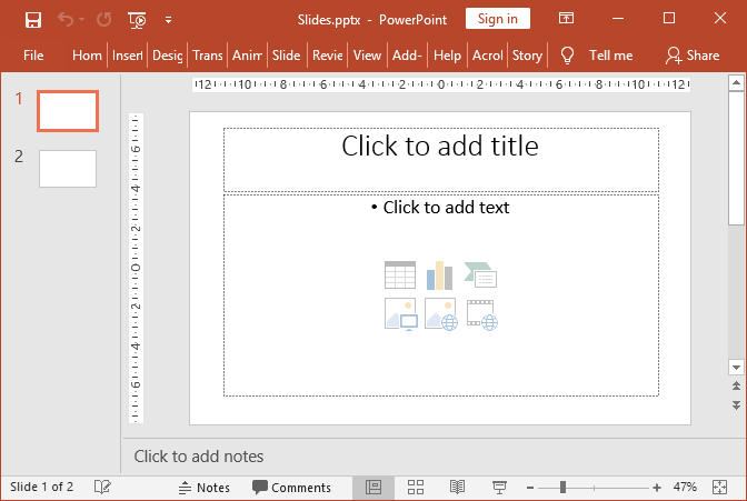 Screenshot of PowerPoint slide with placeholders created with GemBox.Presentation PowerPoint slide with placeholders created with GemBox.Presentation