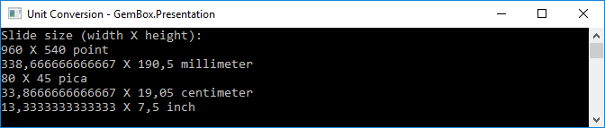 Use unit conversion in PowerPoint in C# and VB.NET