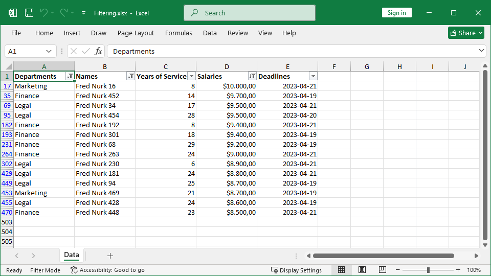 Excel AutoFilter from C# and VB.NET applications